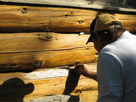 Log Home Chinking Southern Oregon